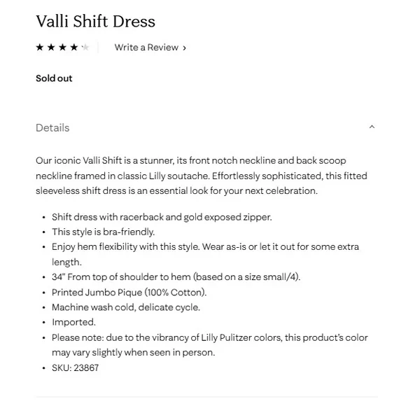 Lilly Pulitzer Valli Shift Dress White Gold Embellished Size 12 Cocktail Resort - Picture 6 of 14